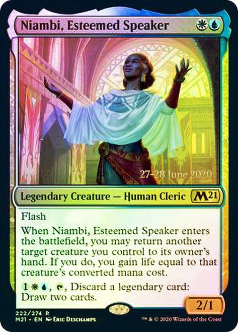Niambi, Esteemed Speaker (Prerelease Foil)